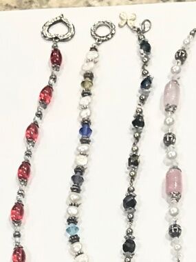 Wholesale Jewelry: 4 Custom Bracelets-Swarovski, Crystals, Gems, Silver,more NWT